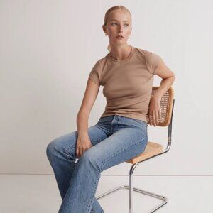 Madewell:  Supima Rib Tee, XL, Dark Rope
